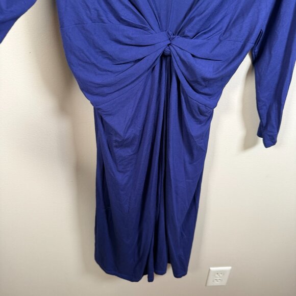 Seraphine Front Knot Maternity Dress Size 12 Royal Blue Work Office Career - Picture 10 of 13